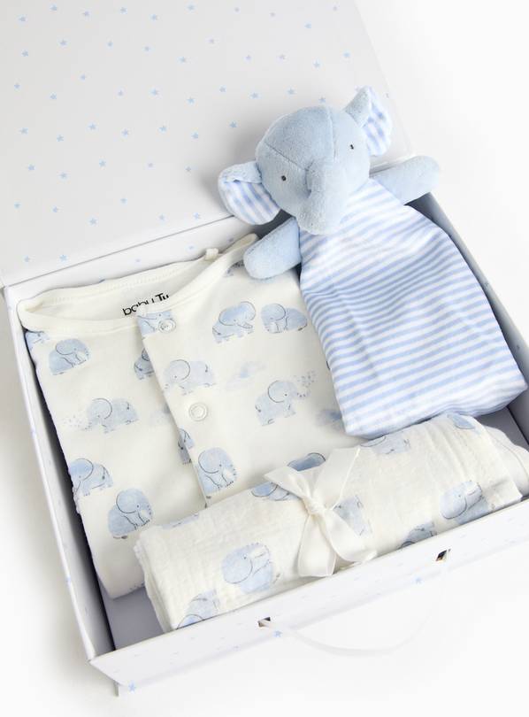 Blue Elephant Theme Baby Gift Box Up to 1 mth